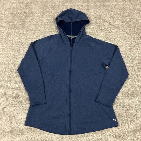 Title nine Tops - Title Nine Mighty Tunic Womens XL Blue Hoodie Pockets Fleece Full Zip Sweatshirt